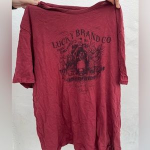 Lucky Brand dark red graphic tee